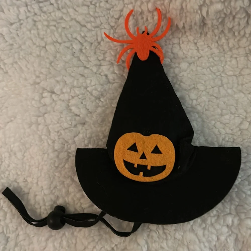 Halloween cat collar and hat , adjustable, bells
